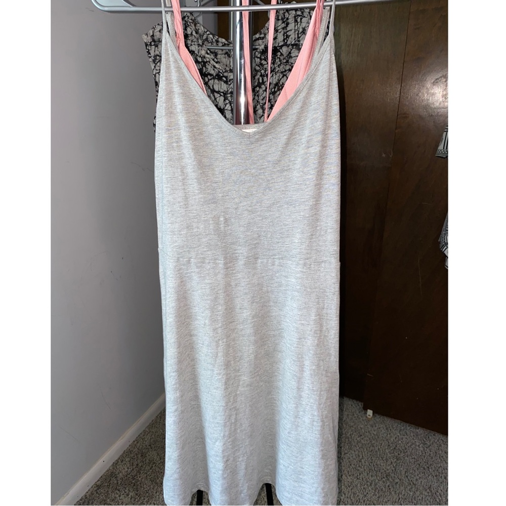 Grey flowy mid dress
